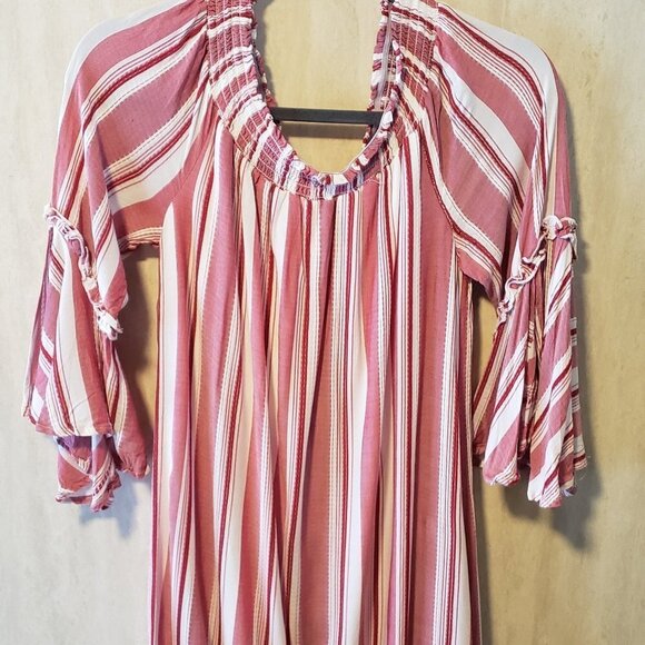 Luxology Red and White Striped Dress | Size 10 - Picture 1 of 7